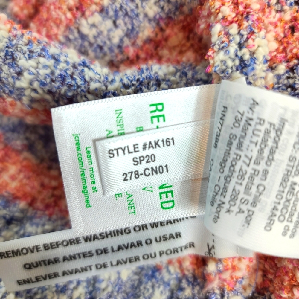J.CREW Open Cardigan Knit Tweed Stripe Sweater - Picture 8 of 11